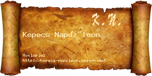 Kepecs Napóleon névjegykártya